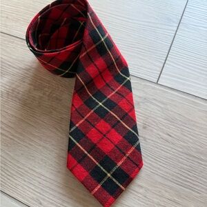 Classic Red and Black Plaid Tie- Wallace